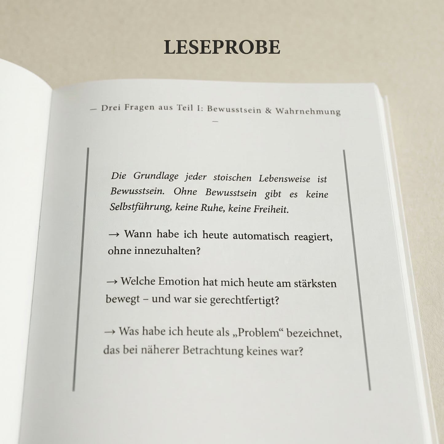 LESEPROBE – Trilogie: Der Weg zum Stoiker (PDF)